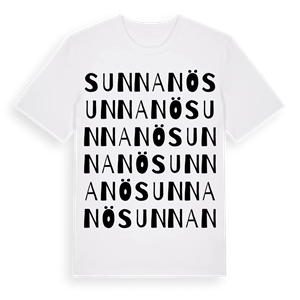 Sunnanö ordlek t-shirt – ekologisk bomull t-shirt från Pinshirt
