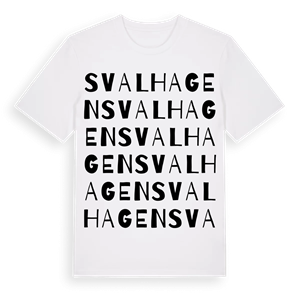 Svalhagen ordlek t-shirt – ekologisk bomull t-shirt från Pinshirt