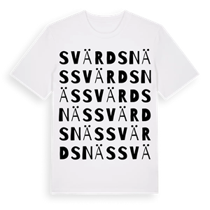 Svärdsnäs ordlek t-shirt – ekologisk bomull t-shirt från Pinshirt