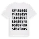 White t-shirt med Svärdsö ordlek t-shirt