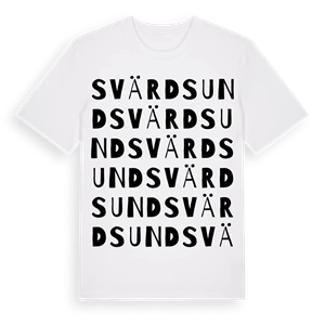 Svärdsund ordlek t-shirt – ekologisk bomull t-shirt från Pinshirt