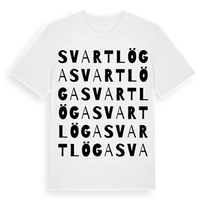 Svartlöga ordlek t-shirt – ekologisk bomull t-shirt från Pinshirt