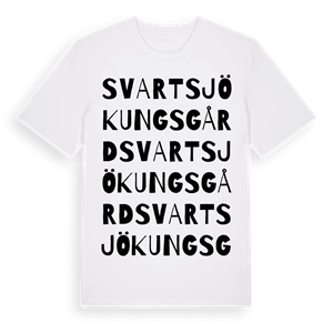Svartsjö kungsgård ordlek t-shirt – ekologisk bomull t-shirt från Pinshirt