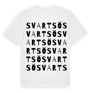 Svartsö ordlek t-shirt – ekologisk bomull t-shirt från Pinshirt