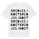 White t-shirt med Svedjelandet ordlek t-shirt