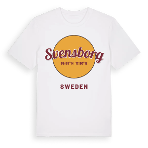 Svensborg cirkel t-shirt – ekologisk bomull t-shirt från Pinshirt