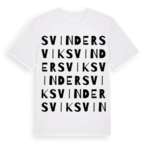 Svindersvik ordlek t-shirt – ekologisk bomull t-shirt från Pinshirt