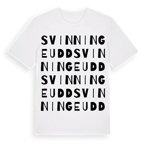 Svinningeudd ordlek t-shirt – ekologisk bomull t-shirt från Pinshirt