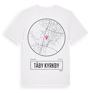 Täby kyrkby t-shirt – ekologisk bomull t-shirt från Pinshirt