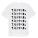 White t-shirt med Täby Park ordlek t-shirt