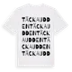 White t-shirt med Täcka Udden ordlek t-shirt