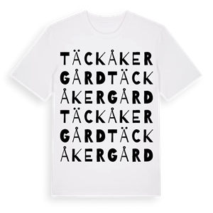 Täckåker gård ordlek t-shirt – ekologisk bomull t-shirt från Pinshirt