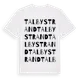 White t-shirt med Talbystrand ordlek t-shirt