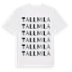 White t-shirt med Tallmila ordlek t-shirt