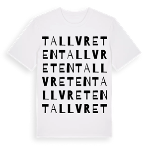 Tallvreten ordlek t-shirt – ekologisk bomull t-shirt från Pinshirt