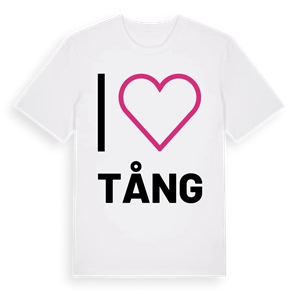 Jag älskar Tång t-shirt stort tryck – ekologisk bomull t-shirt från Pinshirt