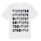 White t-shirt med Täppström ordlek t-shirt