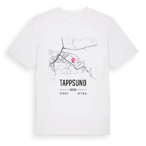 Tappsund karta t-shirt – ekologisk bomull t-shirt från Pinshirt