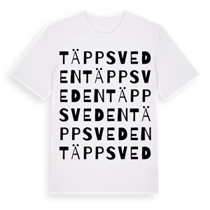 Täppsveden ordlek t-shirt – ekologisk bomull t-shirt från Pinshirt