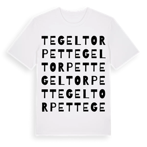 Tegeltorpet ordlek t-shirt – ekologisk bomull t-shirt från Pinshirt