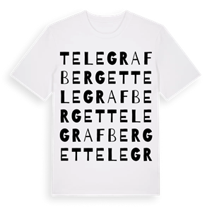 Telegrafberget ordlek t-shirt – ekologisk bomull t-shirt från Pinshirt