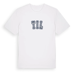 Til college t-shirt – ekologisk bomull t-shirt från Pinshirt