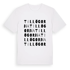 Tillögorna ordlek t-shirt – ekologisk bomull t-shirt från Pinshirt