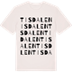 Vintage White t-shirt med Tisdalen ordlek t-shirt