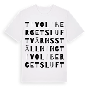 Tivolibergets luftvärnsställning ordlek t-shirt – ekologisk bomull t-shirt från Pinshirt