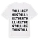 White t-shirt med Tollare Torg ordlek t-shirt