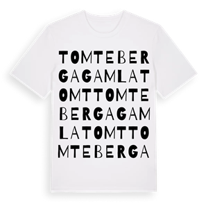 Tomteberga gamla tomt ordlek t-shirt – ekologisk bomull t-shirt från Pinshirt