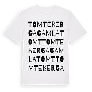 Tomteberga gamla tomt ordlek t-shirt – ekologisk bomull t-shirt från Pinshirt