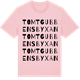 Pink Cotton t-shirt med Tomtgubbensbyxan ordlek t-shirt