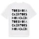 White t-shirt med Torsmobacken ordlek t-shirt