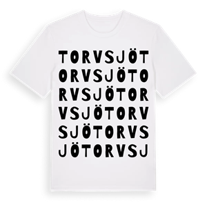 Torvsjö ordlek t-shirt – ekologisk bomull t-shirt från Pinshirt