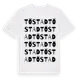 White t-shirt med Töstad ordlek t-shirt