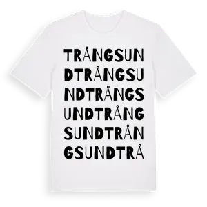 Trångsund ordlek t-shirt – ekologisk bomull t-shirt från Pinshirt