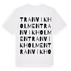 Tranvikholmen ordlek t-shirt – ekologisk bomull t-shirt från Pinshirt