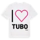 White t-shirt med Jag älskar Tubo t-shirt stort tryck