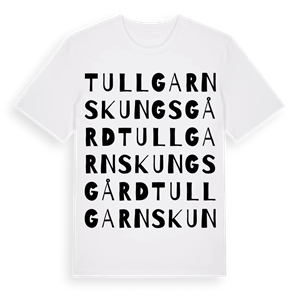 Tullgarns Kungsgård ordlek t-shirt – ekologisk bomull t-shirt från Pinshirt