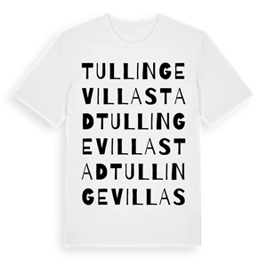 Tullinge villastad ordlek t-shirt – ekologisk bomull t-shirt från Pinshirt