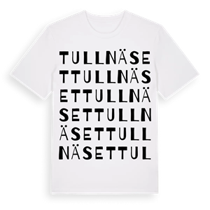 Tullnäset ordlek t-shirt – ekologisk bomull t-shirt från Pinshirt