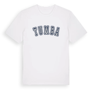 Tumba college t-shirt – ekologisk bomull t-shirt från Pinshirt