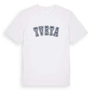 Tveta college t-shirt – ekologisk bomull t-shirt från Pinshirt