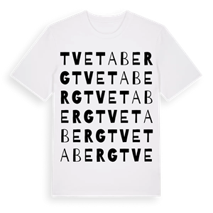 Tvetaberg ordlek t-shirt – ekologisk bomull t-shirt från Pinshirt