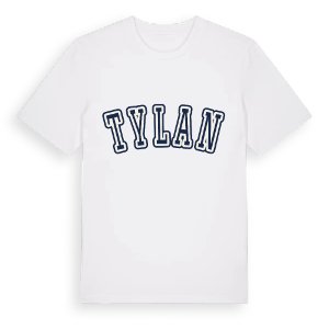 Tylan college t-shirt – ekologisk bomull t-shirt från Pinshirt