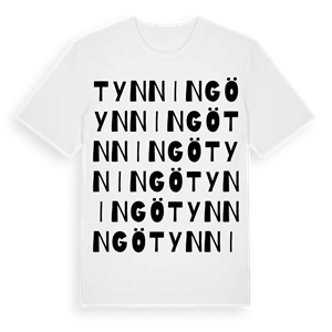 Tynningö ordlek t-shirt – ekologisk bomull t-shirt från Pinshirt
