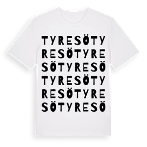 Tyresö ordlek t-shirt – ekologisk bomull t-shirt från Pinshirt