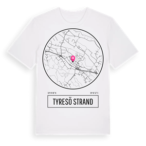 Tyresö strand t-shirt – ekologisk bomull t-shirt från Pinshirt