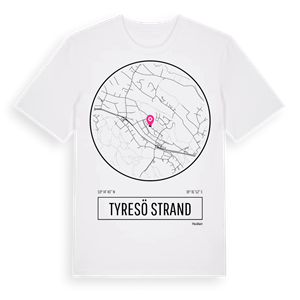 Tyresö strand t-shirt – ekologisk bomull t-shirt från Pinshirt